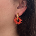 boucles d'oreilles créoles soleil Séville acier inoxydable
