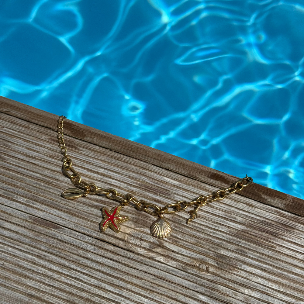bracelet calvi acier inoxydable posé piscine