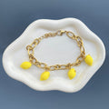 bracelet positano citrons acier inoxydable