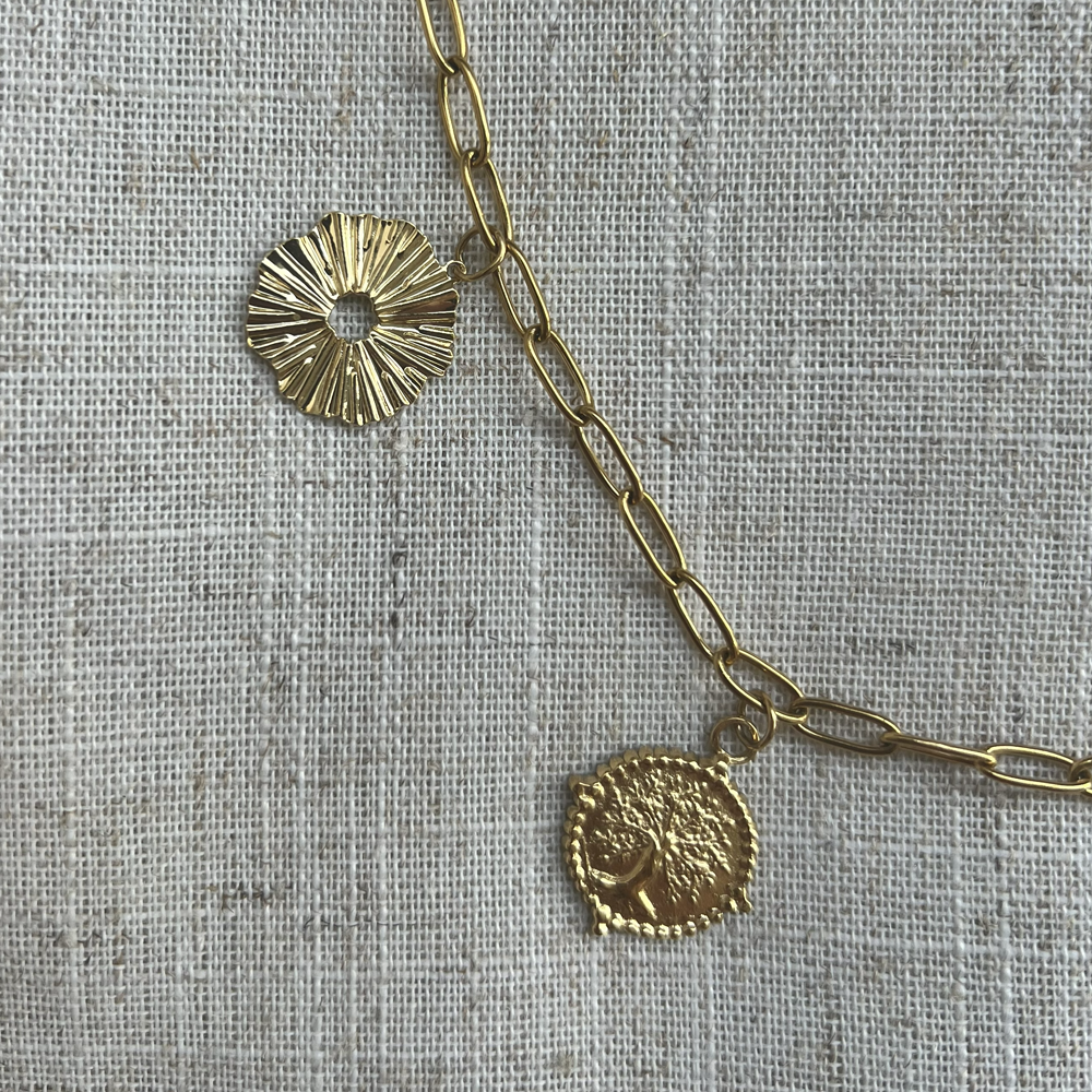 collier charms athenes acier inoxydable zoom 1