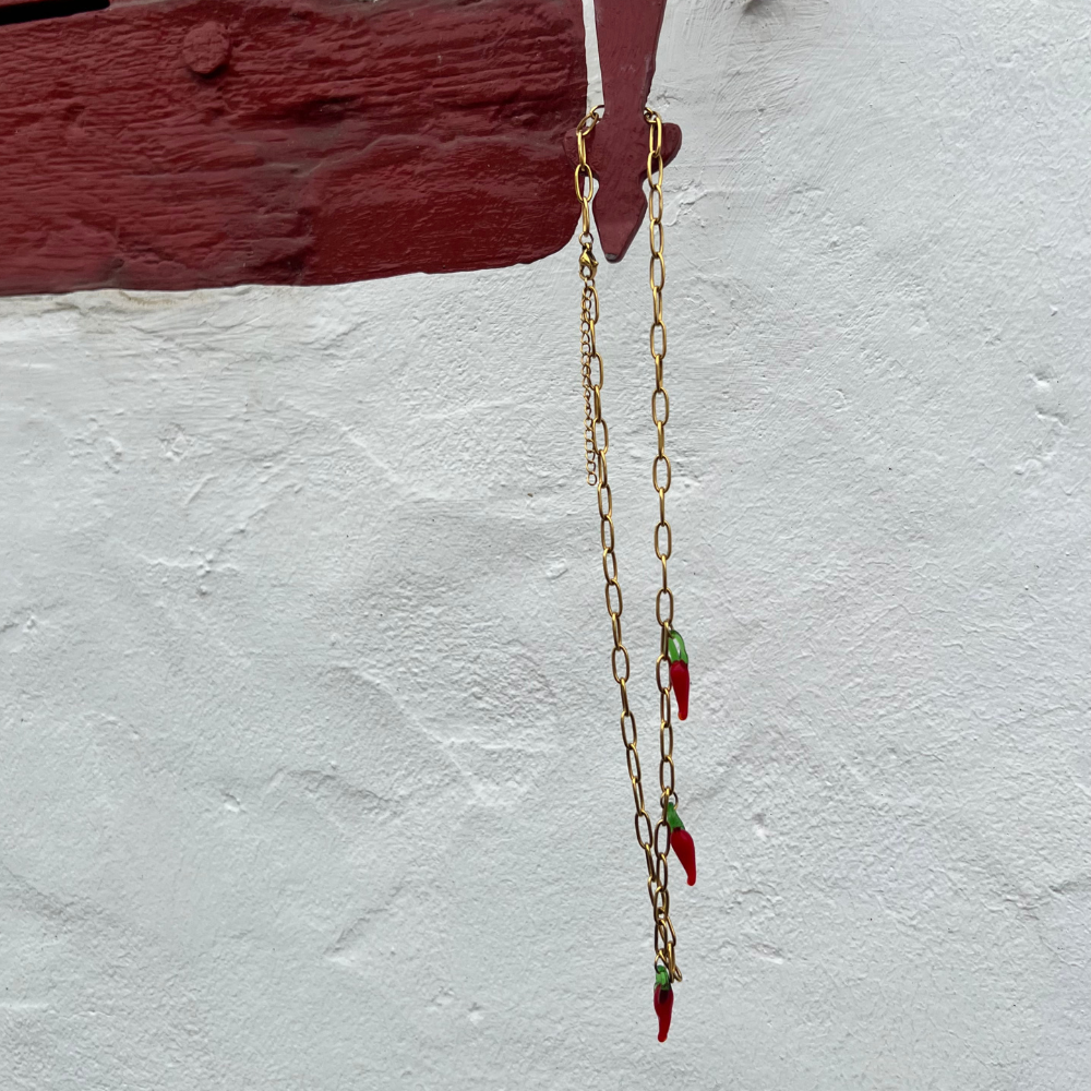 collier napoli piment acier inoxydable fenetre