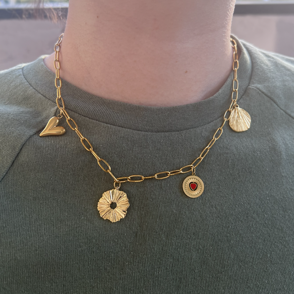 collier roma acier inoxydable porté